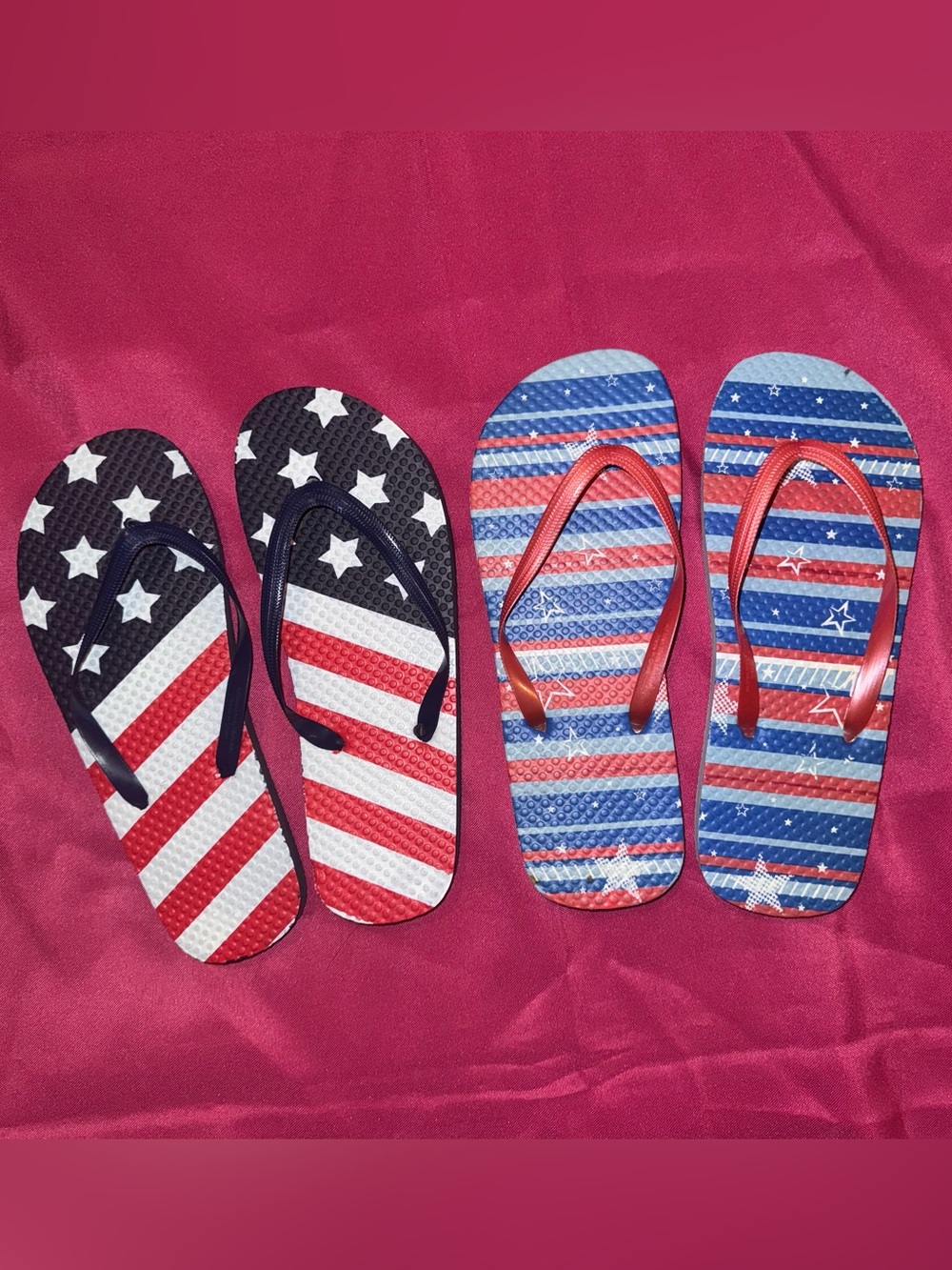 Women’s 4th Of July Flip Flops Size 5/6 Lot / Women's Flip Flops Lot size 5/6